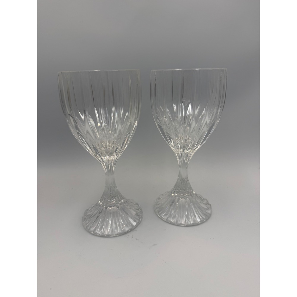 Mikasa Park Lane Crystal Wine Goblets‎ Set of 2- 6.25 inch